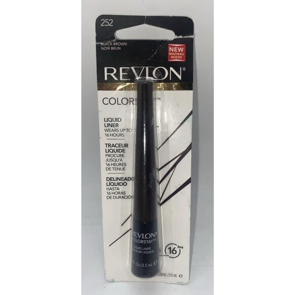 NEW Revlon ColorStay Liquid Eyeliner 252 Black Brown 16HR Waterproof Eye Liner - Picture 1 of 9